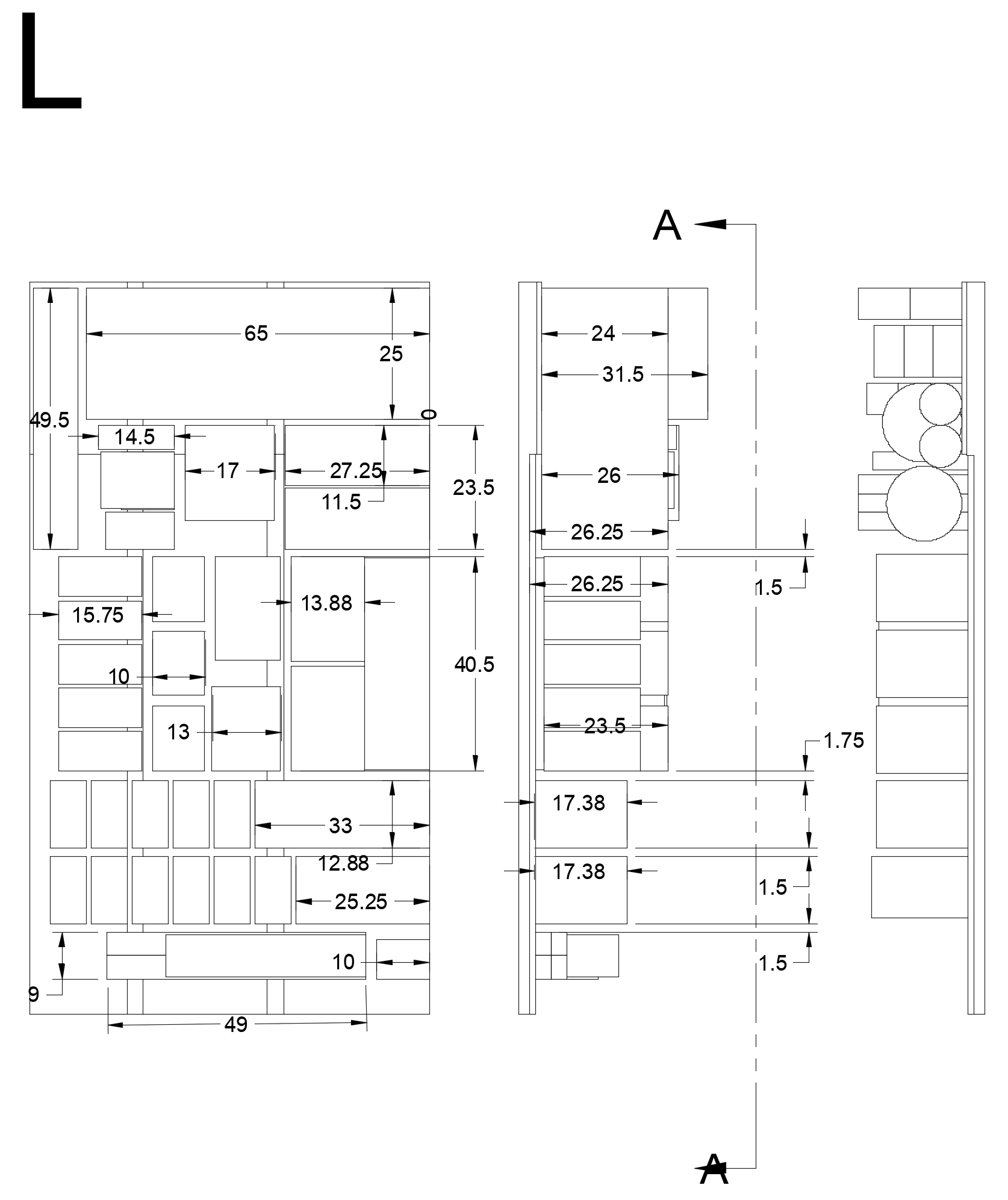 Shop drawings for the left side
